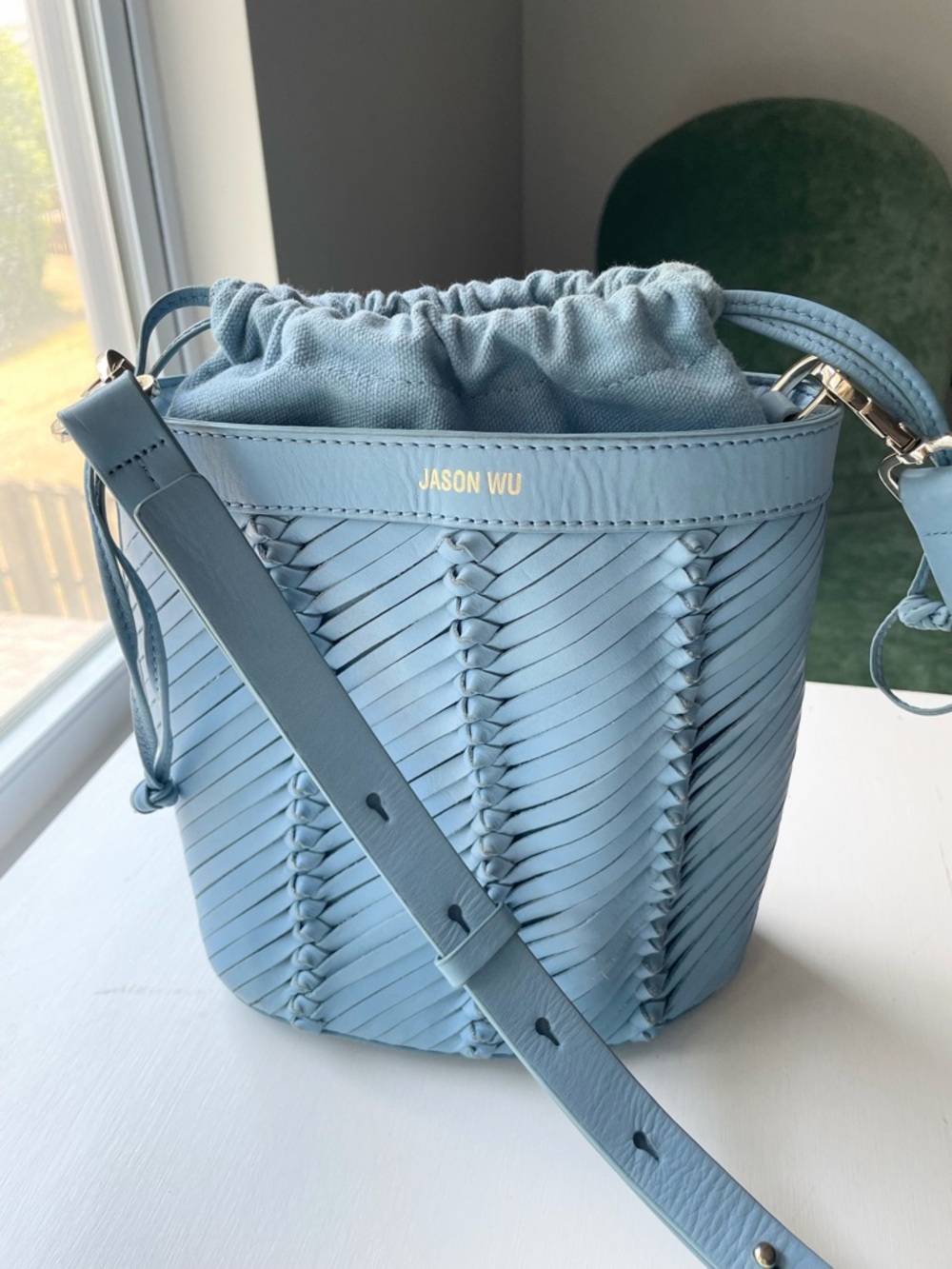 Jason Wu Blue Bucket Bag/Crossbody Bag Leather